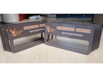 Бейдж для преподавателя в Уфе — именные бейджи учителям и педагогам с ФИО и предметом
